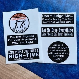 WORK Stickers - Hilarious Job Site